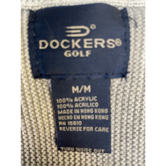 Dockers Mens Gray Knitted Pullover Sweater Vest Size M SKU 6726 - Picture 6 of 7